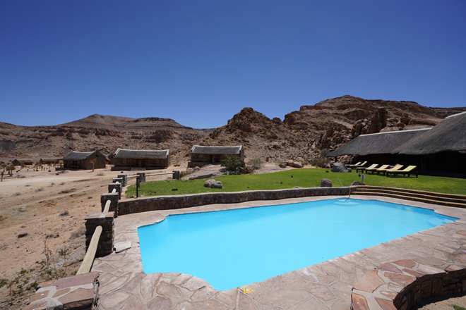 Things to do swimming pool with view at Canyon Village Fish River Canyon Namibia