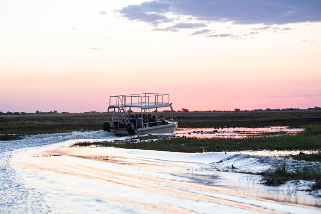 Morning and afternoon boat trips at Chobe River Camp Caprivi Namibia