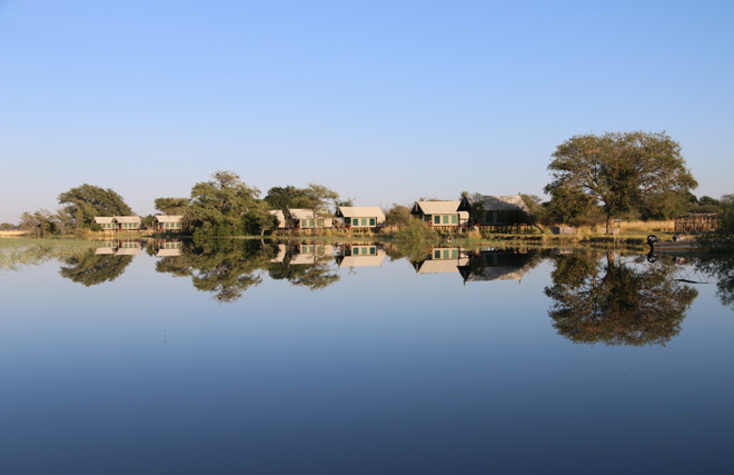 Picture of tented chalets at Chobe River Camp Accommodation at Caprivi in Namibia