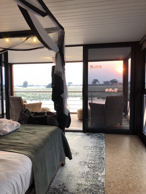 Picture of bedroom with deck at Namushasha River Villa Caprivi Namibia