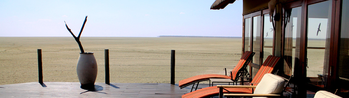 Onkoshi looking out over the Etosha Pan Namibia.