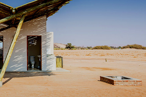 Sesriem Oshana Camp Namibia Sossusvlei private ablution facilities with braai pit