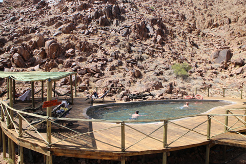 Swimming Pool and facilities at Sossus Dune Lodge NWR Sossusvlei Namibia
