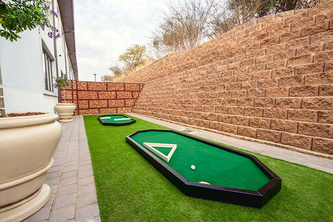 Picture of putt-putt course at The Weinberg Urban Pod Windhoek Namibia