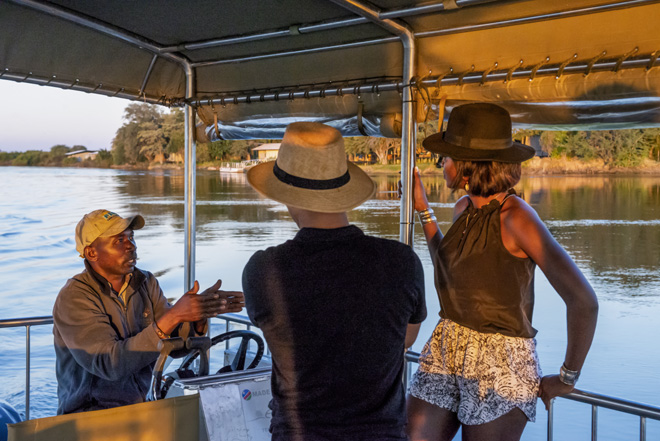 Picture of guided boat trip from Zambezi Mubala Lodge in Caprivi Namibia