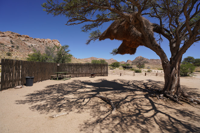 Photograph of a campsite at Aus Camping in Aus Namibia