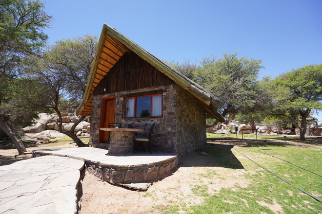 Natural stone chalet at Gondwana's Canyon Lodge inthe Gondwana Canyon Reserve at Fish River.