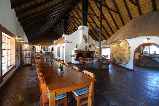 Picture of restaurant in main building at Canyon Village in Fish River Canyon Namibia