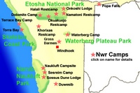 Namibia Map and Accommodation Guide