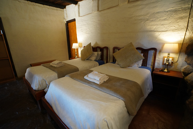 Photograph of Room 2 of Ghost Canyon Cabin at Aus Namibia