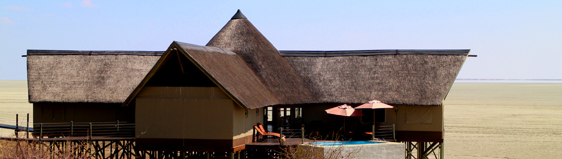 Sparkling blue swimming pool at Onkoshi, just one of the facilities at Onkoshi NWR Restcamp.