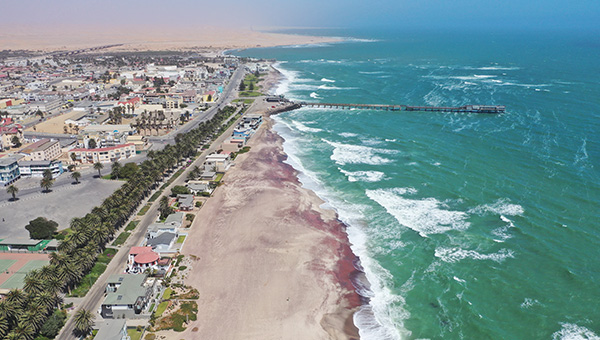 The coastal town of Swakopmund on Namibia's Atlantic coast
