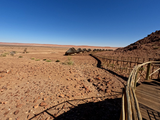 Photograph of Sossus Dune Lodge at Sossusvlei in Namibia