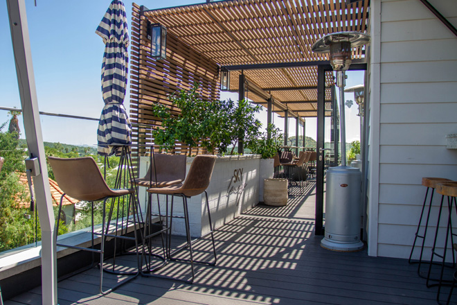 Picture of the rooftop terrace at The Weinberg at Windhoek in Namibia