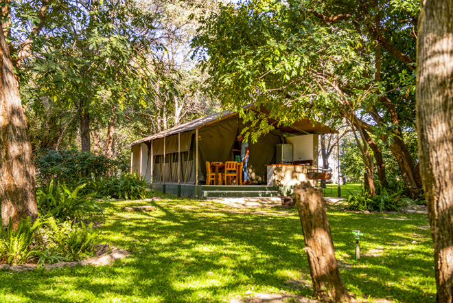 Accommodation at Zambezi Mubala Camp Caprivi Katima Mulilo