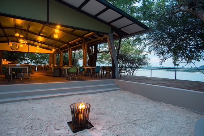 Picture of entertainment area at Zambezi Mubala Lodge in Caprivi Namibia